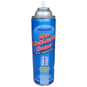 Bissell Glass Multi Surface Cleaner Ammonia 20 Oz Spray Can Foaming Action USED